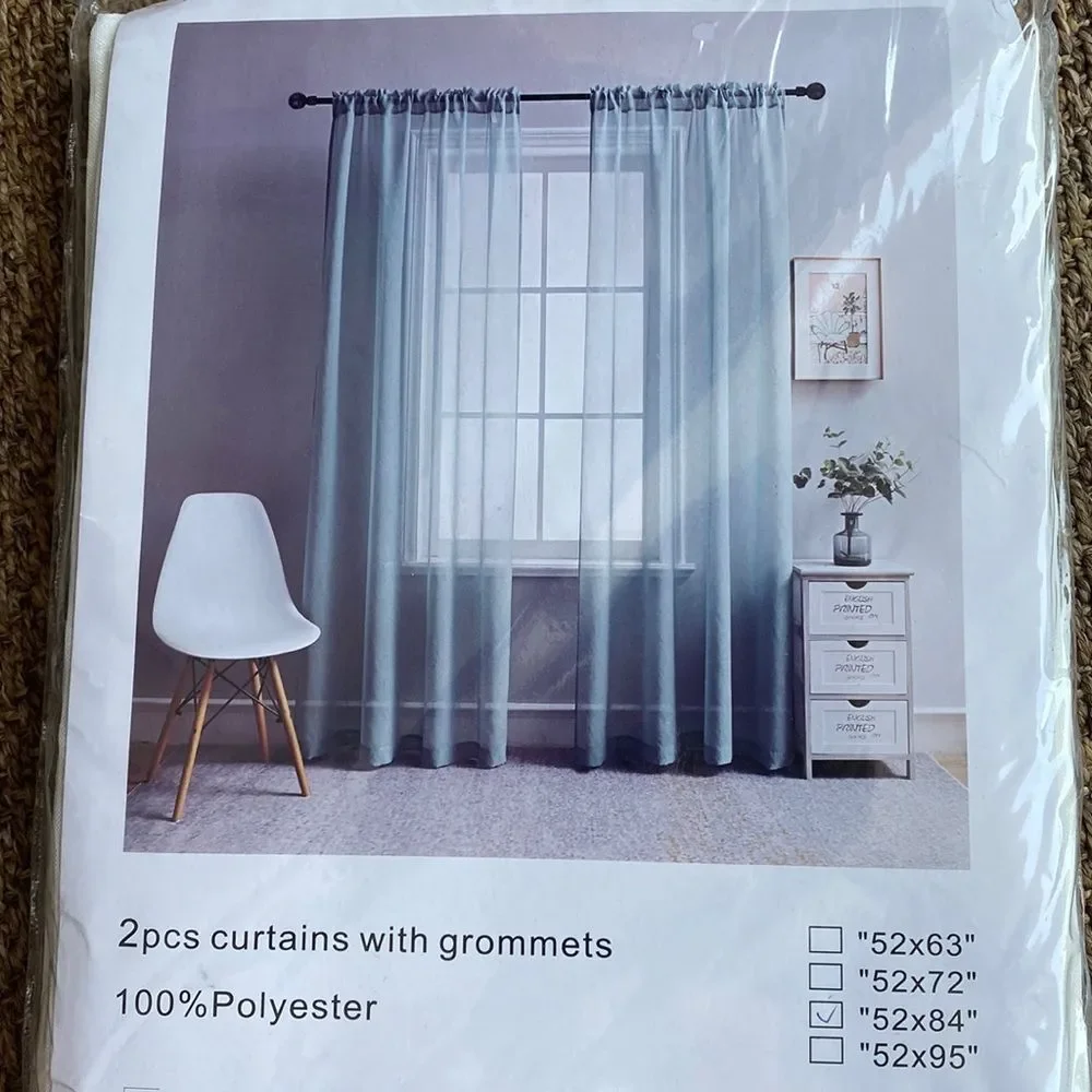 NEW White curtains with grommets